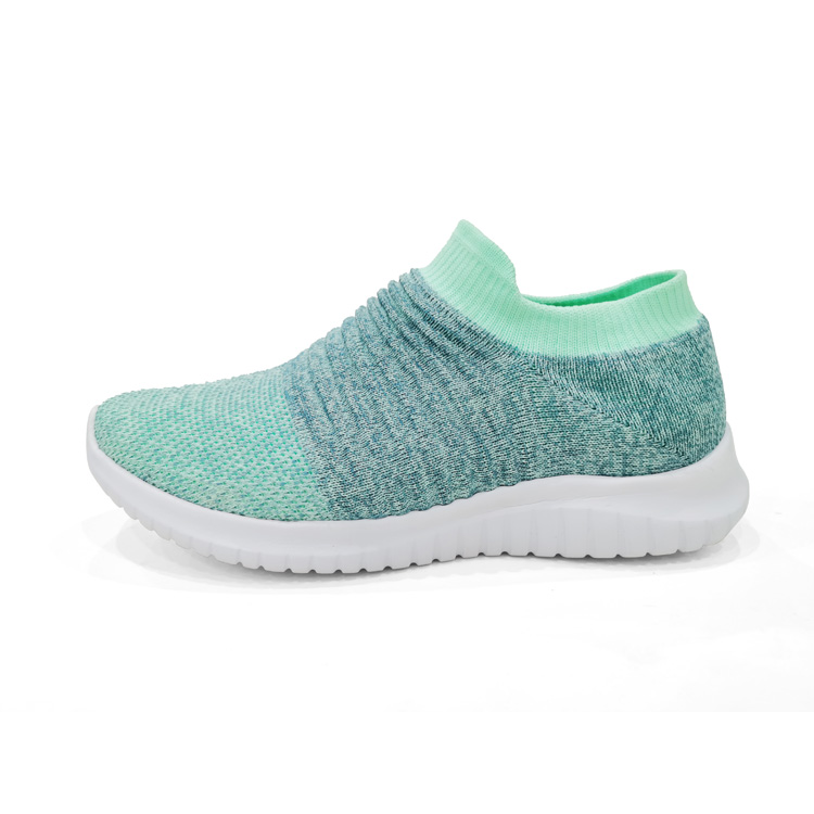 China Popular Latest Fashion Slip-On Knit Sneaker Cheap Sports Running Casual Shoes